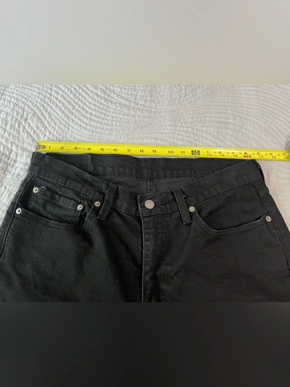 Levis 514 Straight Fit Jeans Mens 34x29 Black Denim Pants Classic Fit